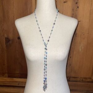 Saks Fifth Avenue Blue & Purple Beaded Necklace